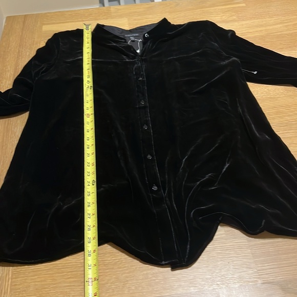 Eileen Fisher Top women plus size black velvet shirt size XL NWOT - Picture 9 of 12